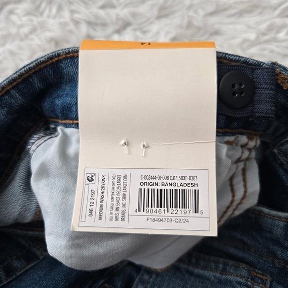 Cat & Jack Boys' Stretch Bootcut Jeans. Adjustable waist. Khaki Wash. Size 14. N - Picture 7 of 8